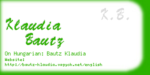 klaudia bautz business card